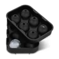 Black Silicone Sphere Ice Cube Mold Tray 6-Hole Ice Ball Maker for Whiskey Cocktail - Old Version 6-Sphere Ice Cube Tray / Natural