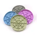 Juego de alfombrillas de silicona para mascotas con diseño de copo de nieve lento - Estilo Copo de Nieve