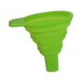 Green silicone collapsible funnel, portable folding kitchen funnel with hanging hole easily. - Green