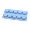 Molde de silicona azul con 10 cavidades de huellas para bebes y cubitos de hielo. - Bandeja de Hielo Pata de Gato / Molde para hielo de garra de gato - Azul cielo