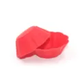 Red silicone muffin cups baking molds, flexible non-stick cupcake liners for kitchen use. - Red