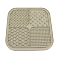 Alfombrilla de alimentacion lenta para mascotas de silicona cuatro rejillas gato perro accesorios - Estilo Estrella / Beige