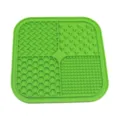 Alfombrilla de silicona verde para mascotas, diseño cuadrado de cuatro rejillas anti-ansiedad. - Estilo Estrella / Verde