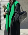 Koreaanse stijl groene gebreide sjaal omslagdoek winter warm nepkraag mode accessoire - Groen