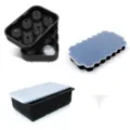 Set de moldes de hielo de silicona con esfera, cubitera de panal y caja de almacenamiento. - Tapa de 37 rejillas + 6 redondas + 6 tapas cuadradas + 1 embudo