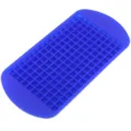 Bandeja de cubitos de hielo de silicona azul de 160 rejillas molde flexible pequeño. - Azul