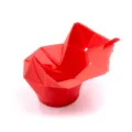 Silicone microwave popcorn maker red folding bowl kitchen gadget detail view - Red