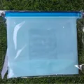 Sacchetto di conservazione in silicone blu con zip e scala di volume graduata utile. - 1000ml / Blu