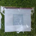Bolsa de almacenamiento de silicona reutilizable con cierre y marcas de medición. - 1000ml / Transparente