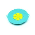 Couvercle anti-debordement en silicone pour casseroles, protection anti-eclaboussures cuisine - Cyan