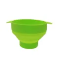 Tazón de palomitas de silicona plegable verde con asas para uso fácil en el microondas. - Con asa / Verde