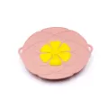 Couvercle anti debordement en silicone rose pour cuisine, protection anti ebullition. - Rose