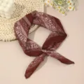 Baumwolle Leinen Paisleys kleiner quadratischer Schal Sommer Damen Halstuch im Vintage-Stil. - 3 Weinrotes Paisley im Color-Blocking-Design