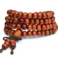 Wooden bead bracelet 108 mala prayer beads multi layer meditation jewelry gift for men - Yellow