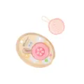 Spazzola massaggio cuoio capelluto in silicone spazzola capelli rosa design per bagno quotidiano - Rosa