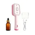 Elektrisches Kopfmassagekamm-Set mit Tropfflasche und Messbecher für die Haarpflege. - Rosa
