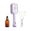 Elektrisches Nebel-Massagebürsten-Set mit Kopfpflegekamm, Pipettenflasche und USB-Kabel - Lila