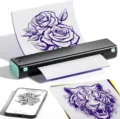 Portable mini thermal printer wireless A4 tattoo printer mobile office document printer - Tattoo Version - 210mm / Dark Green