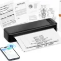 Portable bluetooth thermal printer black wireless mini printer for office home use - A285M - A4 / Black