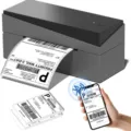 Wireless Bluetooth thermal label printer for fast shipping, barcode and e-commerce use. - Bluetooth Version - 249-BT Black Gray (Includes 10 Sheets 4*6 Shipping Labels)