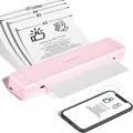 Imprimante thermique portable Phomemo P831 pour papier A4 A5 Bluetooth bureau mobile - Avec Un Ruban / Rose