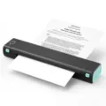 Portable A4 thermal mini printer, wireless mobile office document and study printer in black. - A4 Version - 210mm / Dark Green