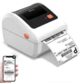 Bluetooth Thermal Label Printer Wireless Shipping Barcode Maker White Color Variant - White