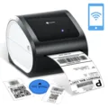 Bluetooth Thermal Label Printer D520 Shipping Barcode Sticker Maker for E-Commerce. - D520 Bluetooth Version / With 30 Sheets 4x6 Label Paper / Black and White
