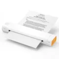 Portable A4 thermal printer wireless mini document printer for office mobile printing travel use - A4 Version-210mm / Orange and White