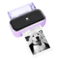 Phomemo M03 tragbarer Mini Thermodrucker, kabelloser Bluetooth Fotodrucker für Notizen. - Breitformat-Drucker (Inklusive Einer Rolle Druckerpapier) / Lila