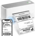 Bluetooth thermal shipping label printer for small business, high speed 4x6 thermal printer. - White Silver