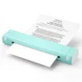 Portable thermal mini printer wireless mobile receipt and document printer for office - A4 Version-210mm / White Green
