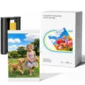 Dye-sublimation photo paper and ink cartridge 6 inch compatible with Liene DHP series printers. - 6-Inch Set (1 Ribbon + 40 Sheets)
