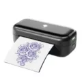 Portable bluetooth tattoo transfer printer thermal stencil maker for professional use. - Default with 30 Sheets of Consumables / Black