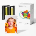 Compatible photo paper and ink cartridge set 6 inch 80 sheets for thermal printers - 6-Inch Set (2 Ribbons + 80 Sheets)