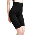 Donna vita alta senza cuciture pantaloncini modellanti nero pancera snellente slip - Taglia S / Nero