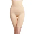 Pantaloncini Modellanti Donna Vita Alta Senza Cuciture Beige Pancia piatta Snellente. - Taglia S / Colore pelle