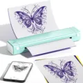Portable thermal printer for A4 documents and tattoo patterns with Bluetooth wireless connect. - Tattoo Version - 210mm / White Green
