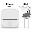 Phomemo T02 Mini Thermodrucker weiße Variante mit einer Rolle kostenlosem Papier. - Eine Rolle Verbrauchsmaterial / Weiß