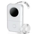 Portable mini thermal label printer with Bluetooth and label rolls for home organization. - D30 English Edition / White