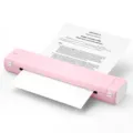 Pink portable A4 thermal printer mini wireless mobile office document printing machine. - Letter Version - 216mm / White Pink