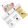 Phomemo 50mm 53mm thermal sticker paper rolls transparent gold silver glitter for M02 printer - Transparent Gold & Silver Glitter 50mm x 3.5m