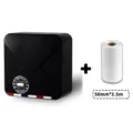 Tragbarer Mini Thermodrucker mit Papierrolle 50mm 3.5m fur zu Hause und zum Lernen. - Schwarz