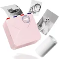 Roze draagbare mini thermische printer, compacte draadloze fotoprinter voor studie en kantoor. - Roze