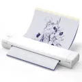 Portable mini thermal printer A4 wireless tattoo printer white for office and travel use model. - Tattoo Version - 210mm / White