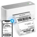 Phomemo wireless thermal shipping label printer with Bluetooth and mobile app support for fast printing. - PM-241-BT Bluetooth Edition / White Silver