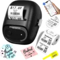 Portable thermal label printer, Bluetooth wireless mini price sticker maker for mobile. - M160 English Version / Includes 1 Roll Consumable 40x30mm / Black