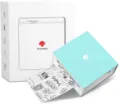 Phomemo M02 Portable Bluetooth Thermal Mini Printer for Study Notes and Labels (White) - With 1 Roll Consumables / Green