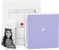 Phomemo portable mini thermal printer, purple variant, compact Bluetooth pocket printer device. - With 1 Roll Consumables / Purple
