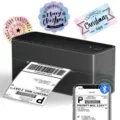 Phomemo wireless Bluetooth thermal shipping label printer, fast barcode maker for home and business. - PM-241-BT Bluetooth Edition / Black and Gray